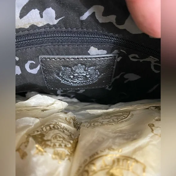 Vintage Juicy Couture Royal Juicy Black Velour Bag from 2009 With Original Tags - Picture 7 of 14